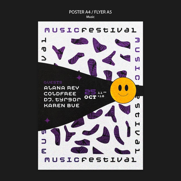Musique modèle d&#39;affiche du festival