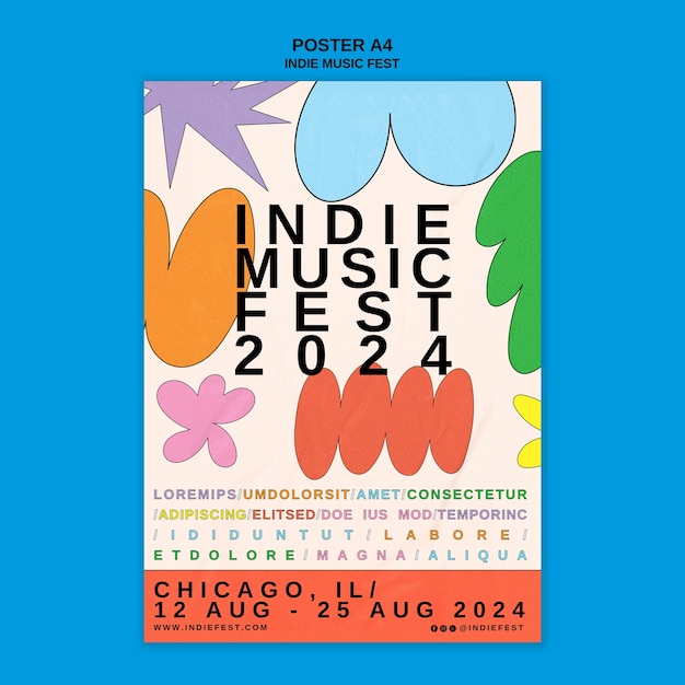 Musique modèle d'affiche du festival