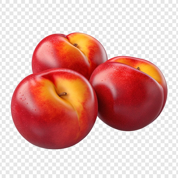 PSD gratuit nectarines isolées sur fond transparent