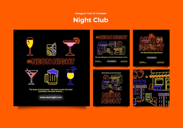 PSD gratuit night club template design