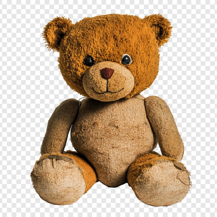PSD gratuit nostalgie et souvenirs d'enfance d'un ours en peluche usé
