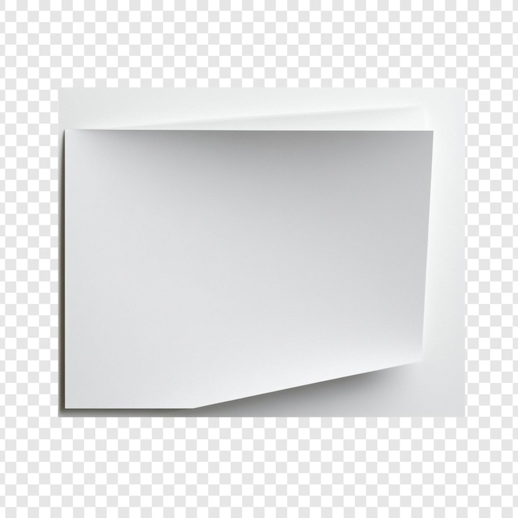 PSD gratuit note blanche de maquette de papier blanc pliée pour la présentation de la conception