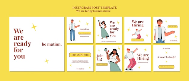 Nous Embauchons Une Collection De Publications Instagram