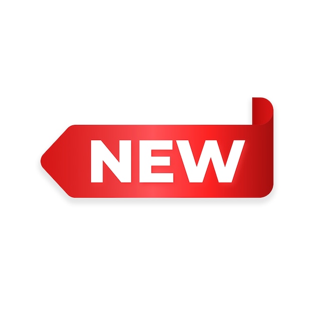 Nouveau design d'étiquette réaliste