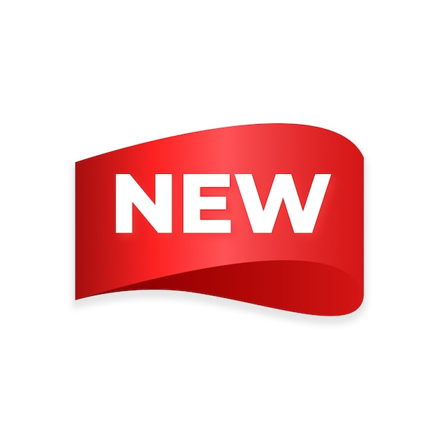 Nouveau design d'étiquette réaliste