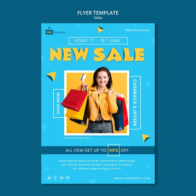Nouveau modèle de flyer de vente