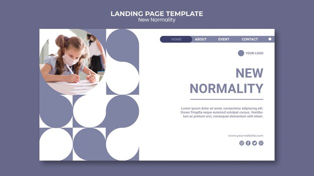 Nouvelle page d'accueil de normalité
