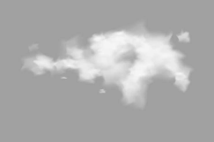 PSD gratuit des nuages réalistes isolés