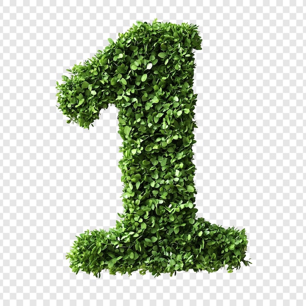 Le numéro un, fabriqué à partir d'une verdure luxuriante, est un symbole de nouveaux débuts.