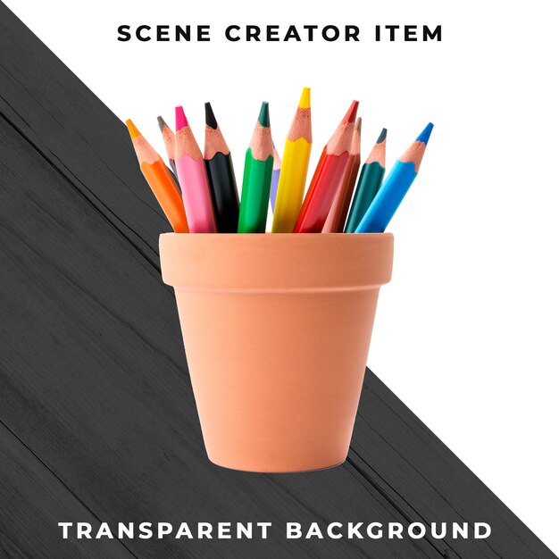 Objet crayon PSD transparent