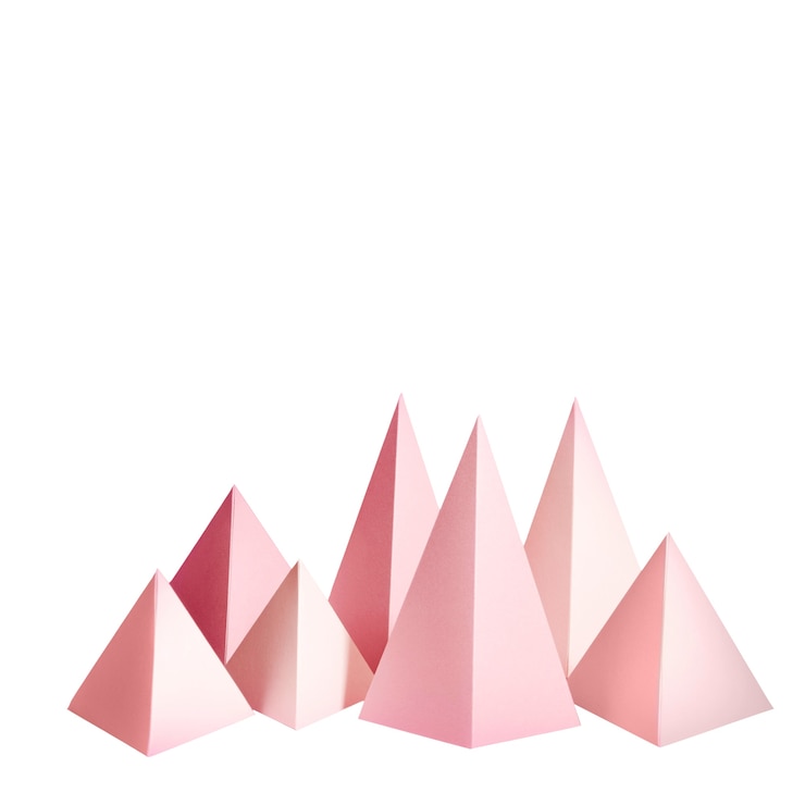PSD gratuit objets de papier abstraits isolés sur fond blanc
