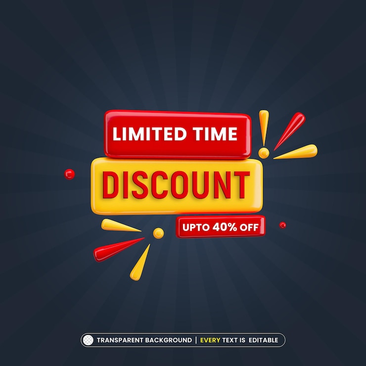 PSD gratuit offre de réduction de 40 sur la bannière de promotion avec texte modifiable