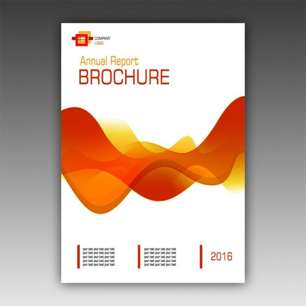 Orange brochure modèle