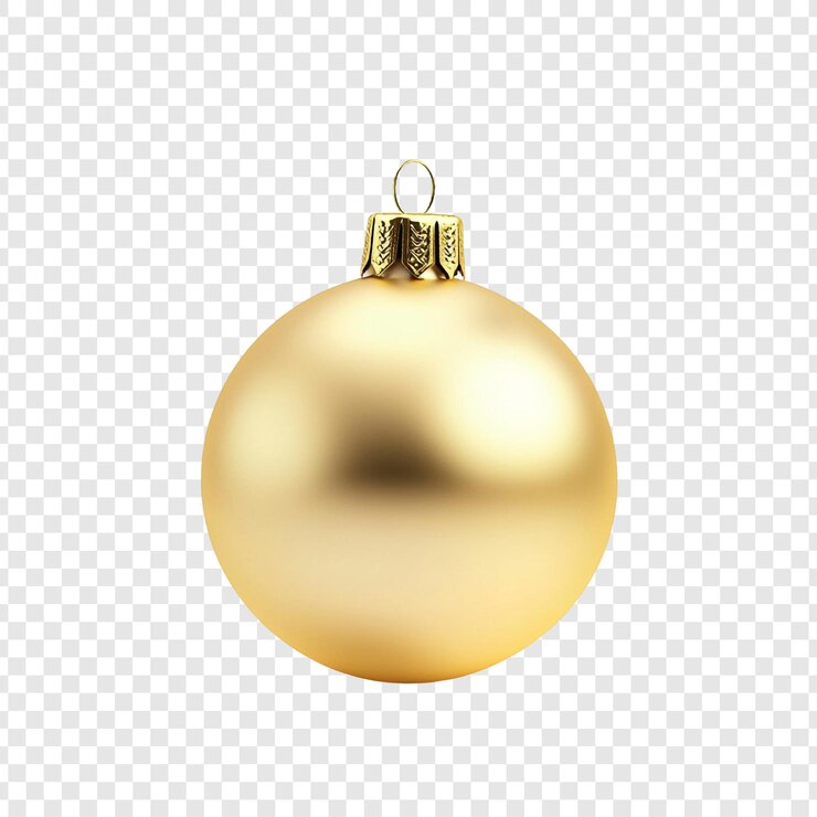 PSD gratuit ornement de noël en or décoration festive pour les fêtes