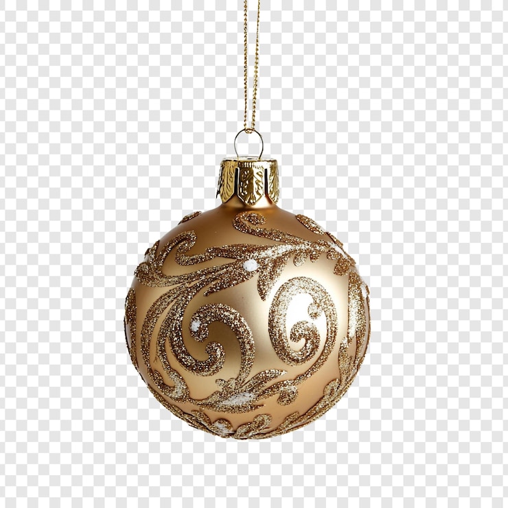 PSD gratuit ornement de noël en or décoration festive pour les fêtes