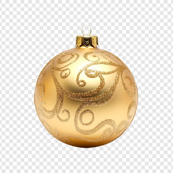 PSD gratuit ornement de noël d'or une étincelle de fête