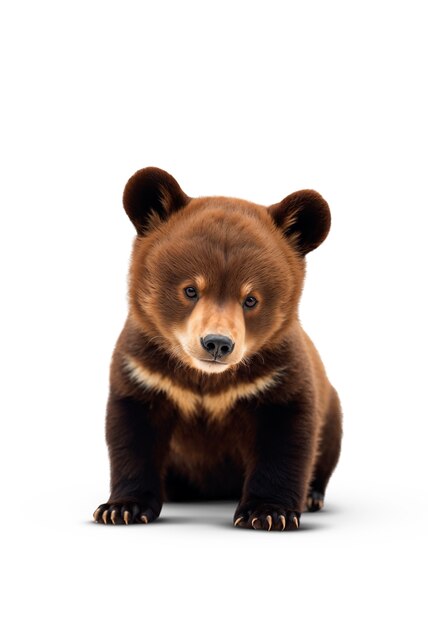 L'ours adorable isolé