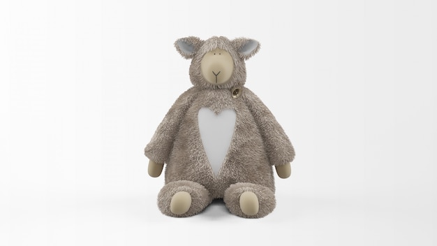 PSD gratuit ours en peluche mignon isolé sur blanc