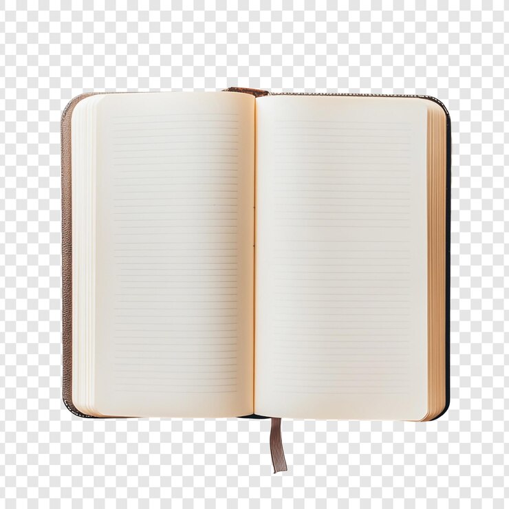 PSD gratuit ouvrez le carnet de notes prêt pour les notes des pages blanches attendent vos pensées et vos idées
