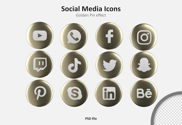 Pack d'icônes 3D de médias sociaux