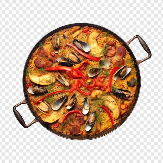 PSD gratuit paella valencienne isolée sur fond transparent