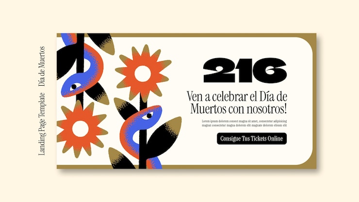 PSD gratuit page d'accueil de la célébration du dia de muertos