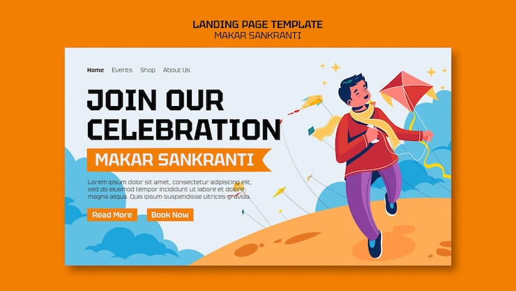 PSD gratuit page d'accueil de la célébration du makar sankranti