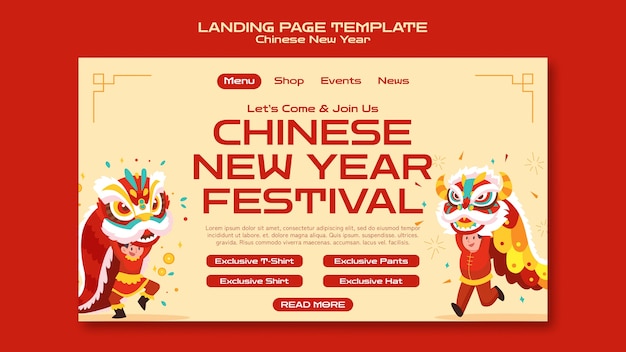 Page D'accueil De La Célébration Du Nouvel An Chinois