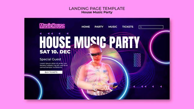 Page d'accueil de la fête de la musique house