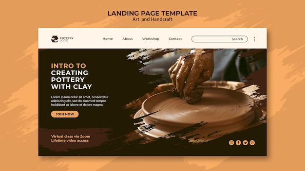 Page de destination des arts et de l'artisanat