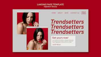 PSD gratuit page de destination de la beauté du digitalisme