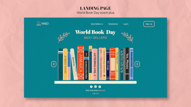 Page de destination de la célébration de la journée mondiale du livre