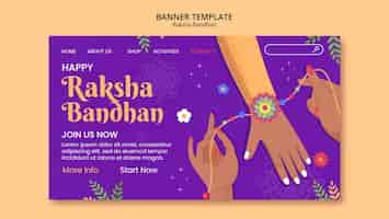 PSD gratuit page de destination de la célébration de raksha bandhan
