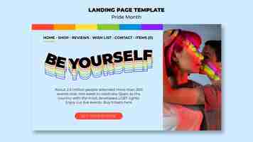 PSD gratuit page de destination du mois de la fierté