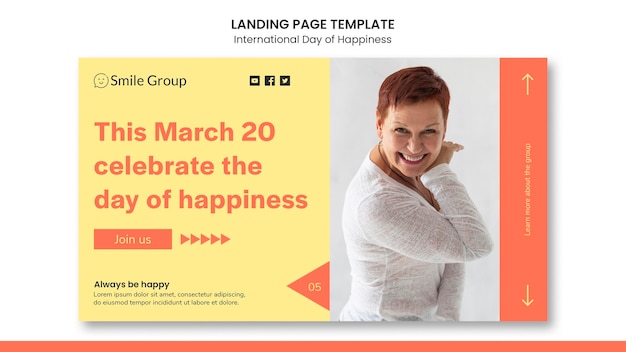 Page de destination de la Journée internationale du bonheur