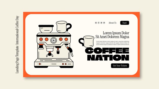 Page de destination de la journée internationale du café