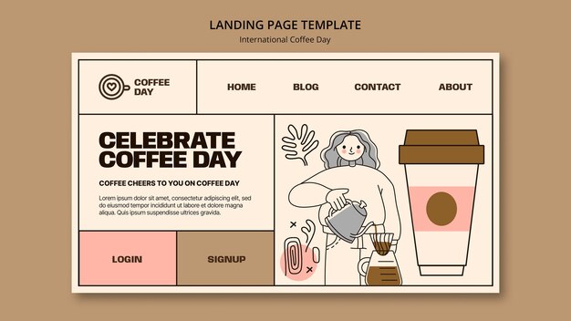 Page de destination de la journée internationale du café