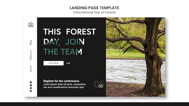 Page de destination de la Journée internationale des forêts