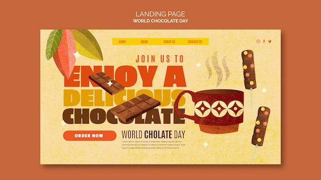 Page de destination de la journée mondiale du chocolat