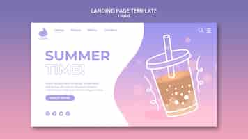 PSD gratuit page de destination liquide