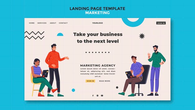 Page de destination marketing