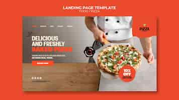 PSD gratuit page de destination de la pizzeria