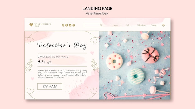 Page De Destination De La Saint-valentin