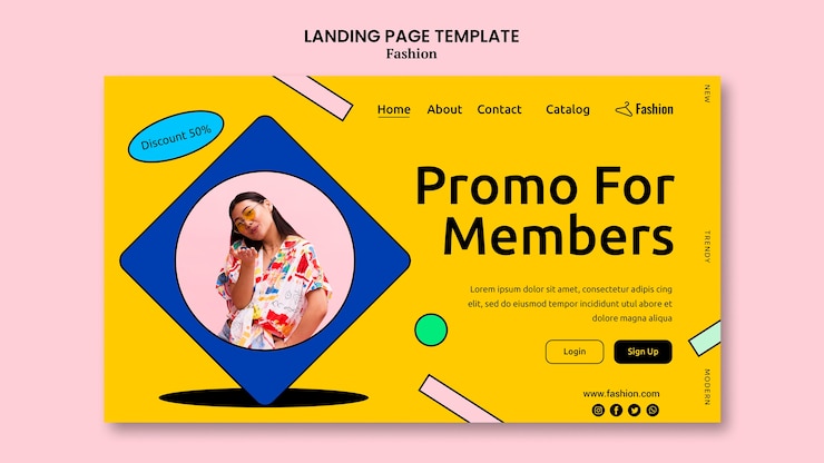 PSD gratuit page de destination de la vente de mode