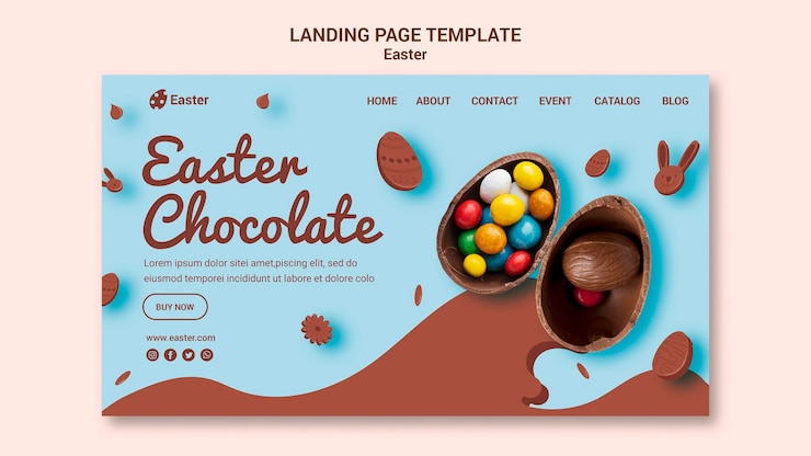 PSD gratuit page de destination de la vente de pâques
