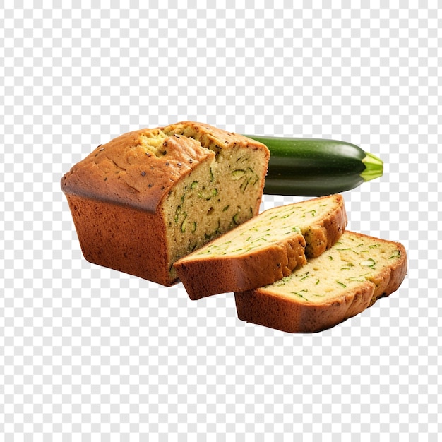 PSD gratuit pain aux courgettes isolé sur fond transparent