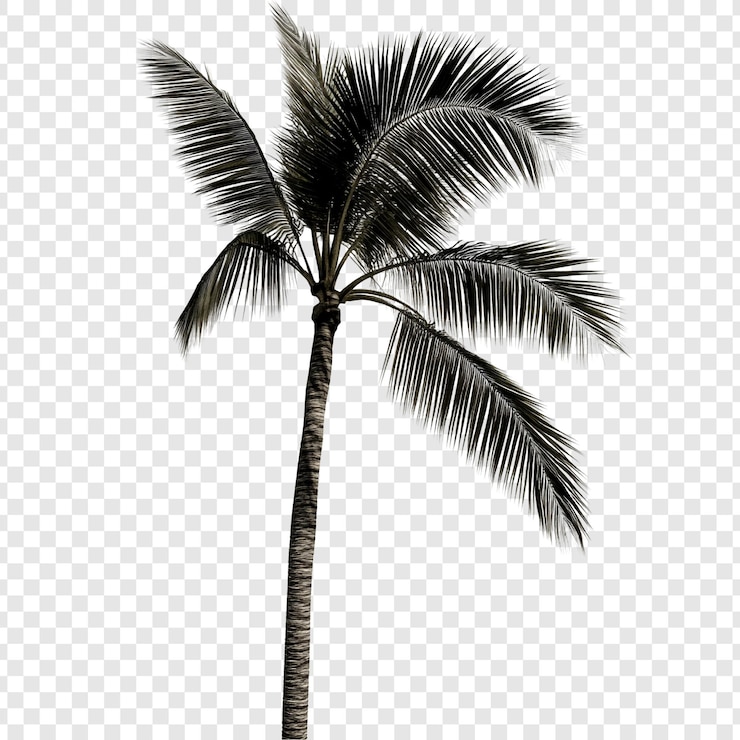 PSD gratuit un palmier isolé, un délice tropical