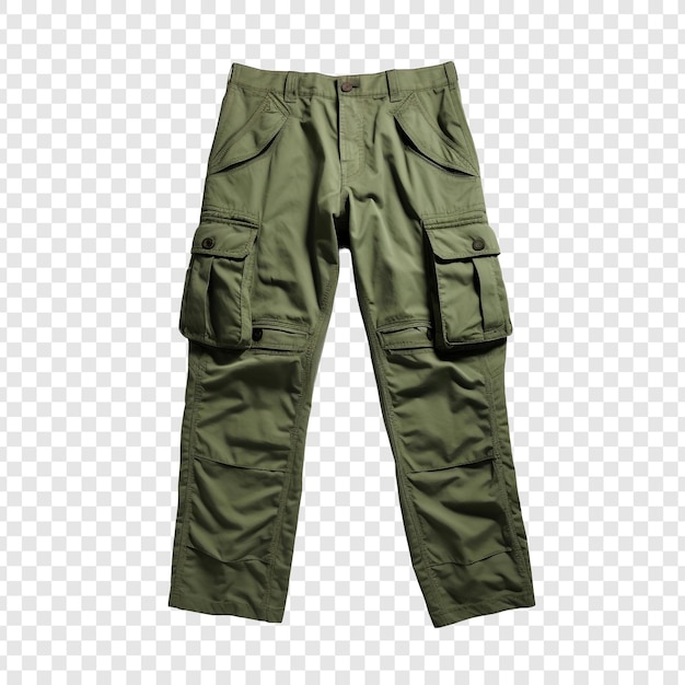 Pantalons De Chargement Pour Hommes Avec Un Plain Isolé Sur Fond Transparent