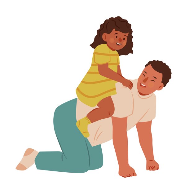 Père et enfant isolés
