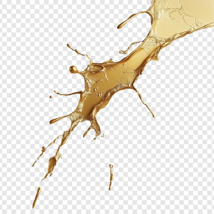 PSD gratuit photographie d'art abstrait à l'éclaboussure liquide dorée